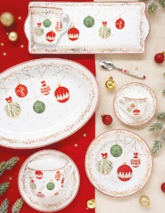 Комплект десертни чинии от 4 части, порцелан, 19см, "Christmas Eve" - ​​Nuova R2S
