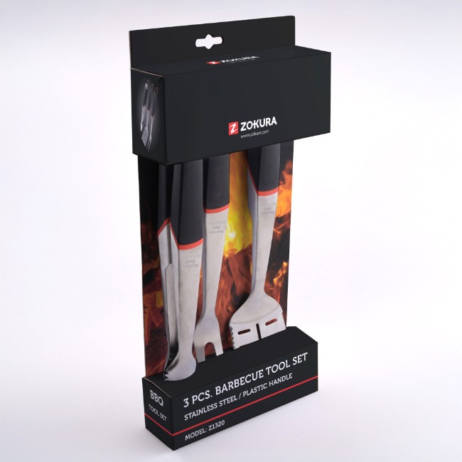Комплект от 3 прибора за печене на скара - Zokura