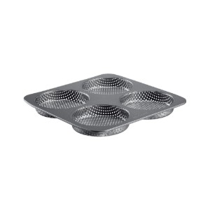 Тава за печене за 4 кифлички за бургер, перфорирана, стомана, 28 х 28 см - Westmark