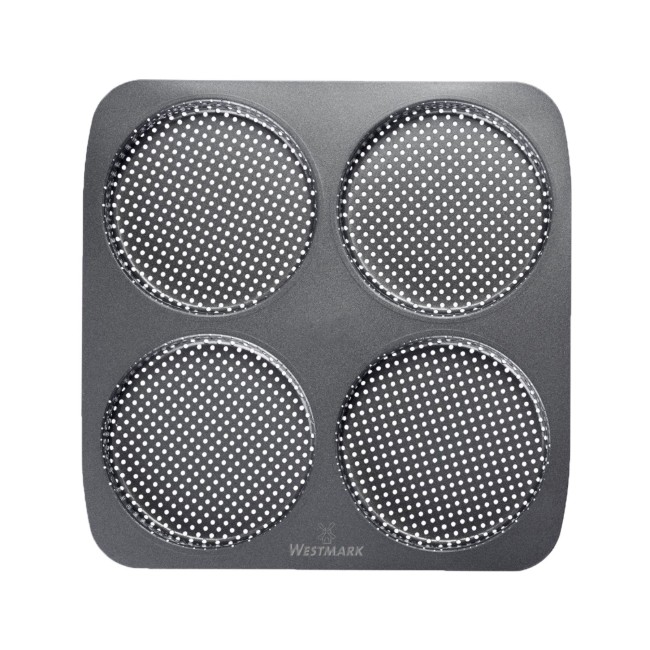 Тава за печене за 4 кифлички за бургер, перфорирана, стомана, 28 х 28 см - Westmark