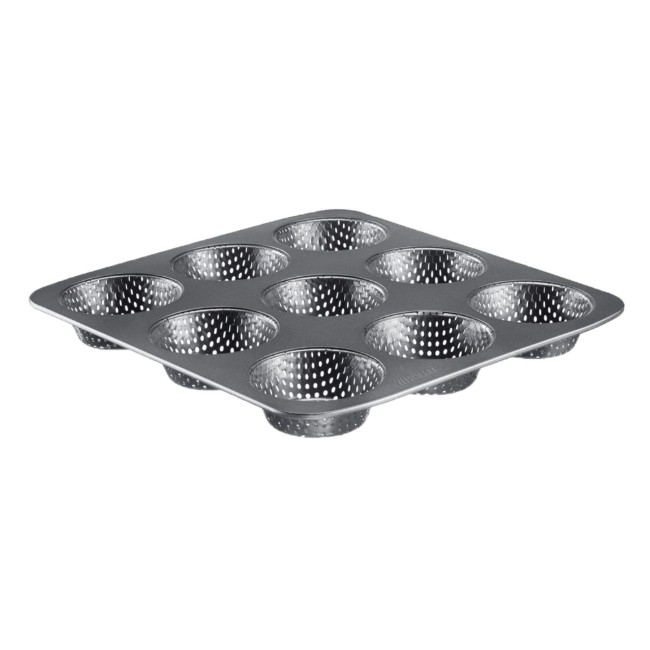 Тава за печене за 9 кифлички за бургер, перфорирана, стомана, 32 х 30 см - Westmark