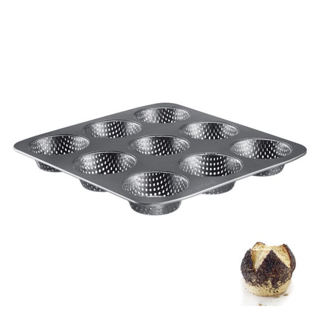 Тава за печене за 9 кифлички за бургер, перфорирана, стомана, 32 х 30 см - Westmark