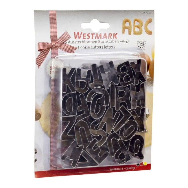 Комплект формички за бисквити, букви A-Z, неръждаема стомана, 2,5 см - Westmark