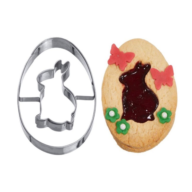 Форма за рязане, яйце със зайче, неръждаема стомана, 8 см - Westmark