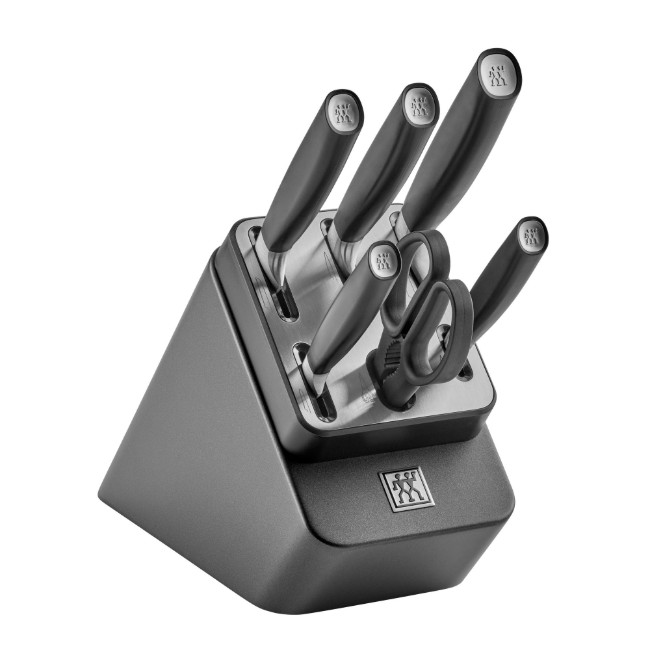 Комплект ножове от 7 части, с вграден модул за заточване, "All Star", ясен - Zwilling