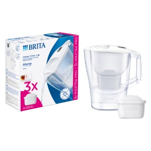 Стартов пакет за филтриране на вода BRITA Aluna 2,4 L (бял) + 3 филтъра Maxtra PRO