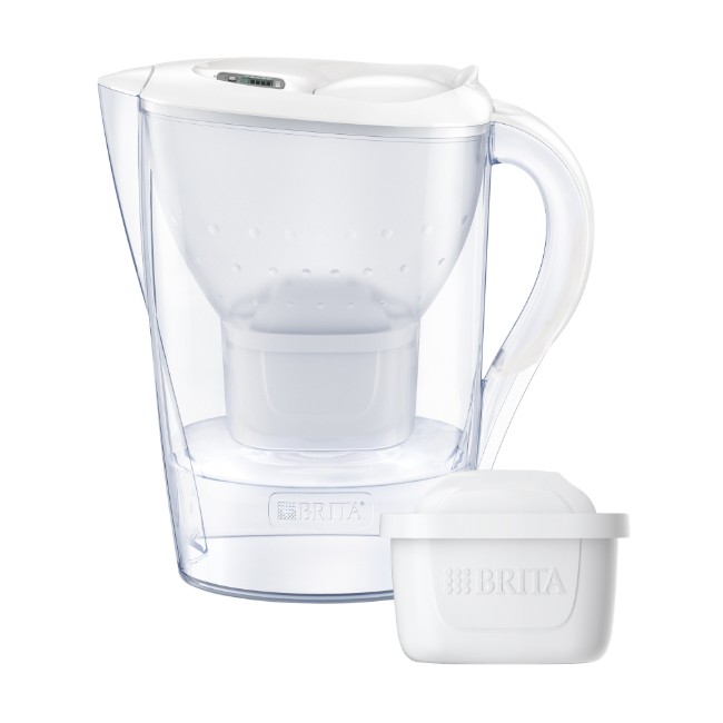 BRITA Marella 2.4L стартов пакет + 3 филтъра Maxtra PRO (бял)
