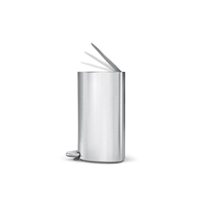 Полукръгъл кошче за боклук с педал, 6 л, неръждаема неръждаема стомана,