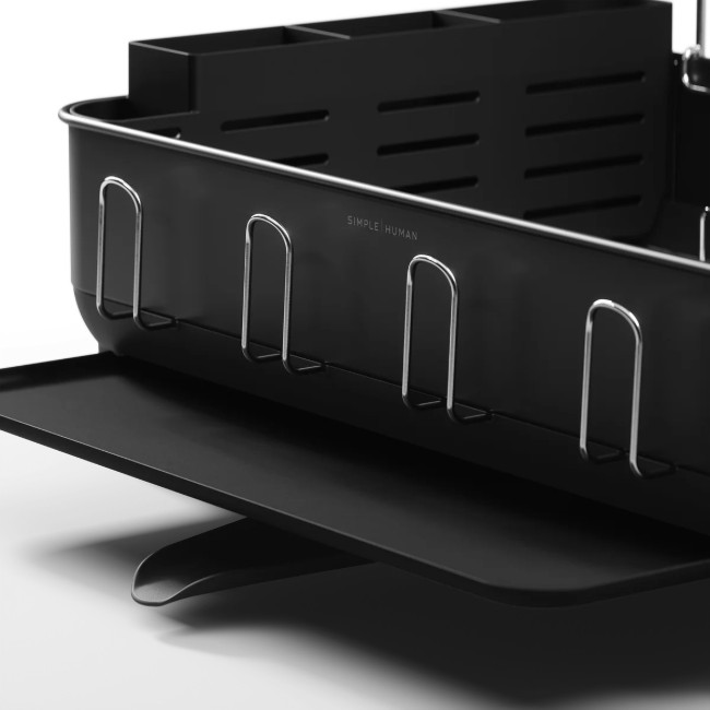 Отцедник за съдове, неръждаема стомана, 56.6 x 51.4 x 29.2 см, матово черно - simplehuman