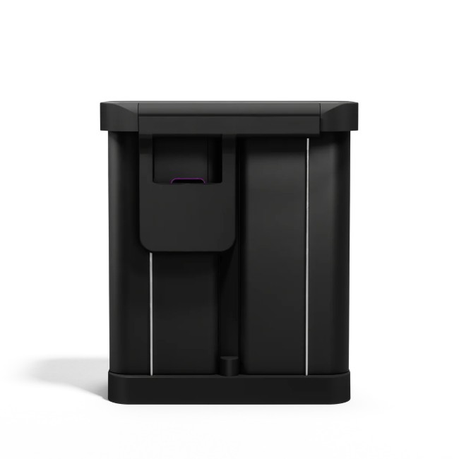 Кошче за боклук с педал, с две отделения, 58 л, неръждаема стомана, Matte Black - simplehuman