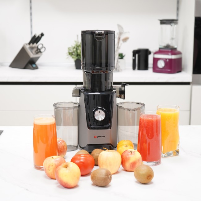 Електрическа бавна сокоизстисквачка със студено пресоване, 200W - Zokura