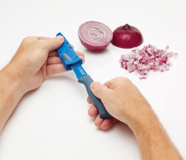 Нож за белене на зеленчуци, 9,5 см, Син - от Colourworks