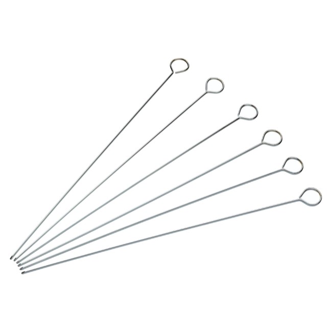 Комплект от 6 шишчета за кебап, неръждаема стомана, 30 см - Kitchen Craft