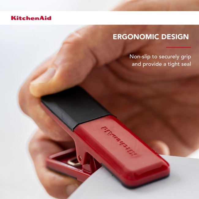 Комплект от 4 щипки за чанта, пластмаса, Empire Red - KitchenAid