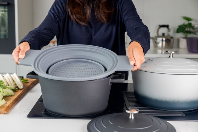 Сгъваема цедка 2 в 1, силиконова, 39 x 29 см - MasterClass