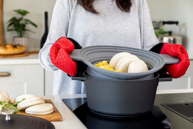 Сгъваема цедка 2 в 1, силиконова, 39 x 29 см - MasterClass