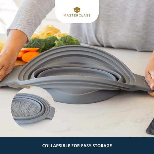 Сгъваема цедка 2 в 1, силиконова, 39 x 29 см - MasterClass