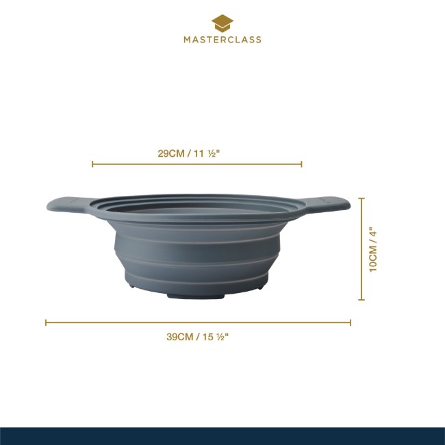 Сгъваема цедка 2 в 1, силиконова, 39 x 29 см - MasterClass
