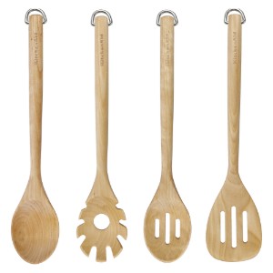 Комплект кухненски прибори от 4 части, брезова дървесина - KitchenAid