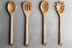 Комплект кухненски прибори от 4 части, брезова дървесина - KitchenAid