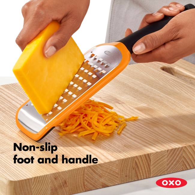 Ренде за едро нарязване, неръждаема стомана, "Good Grips", оранжево - OXO