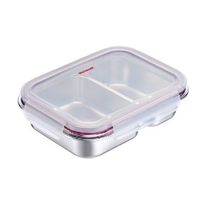 Контейнер за съхранение на храна с 2 отделения, неръждаема стомана, 450 + 280 мл - Westmark