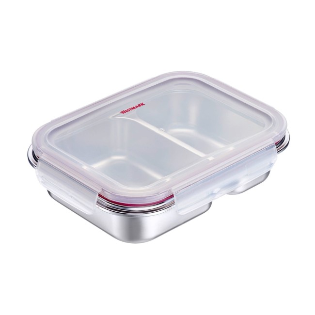 Контейнер за съхранение на храна с 2 отделения, неръждаема стомана, 450 + 280 мл - Westmark
