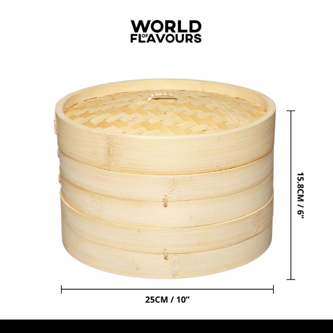 Комплект за готвене на пара, бамбук, 25 см - марка Kitchen Craft