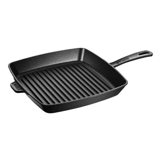 Квадратен грил тиган, чугун, 30см, Black - Staub