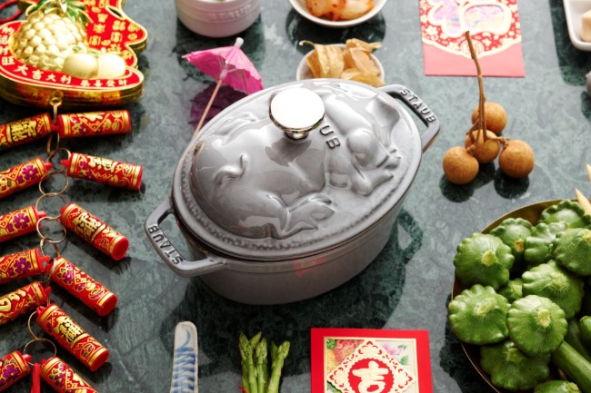 Тенджера "Cocotte cochon" от чугун 17 см/1 л, Graphite Grey - Staub