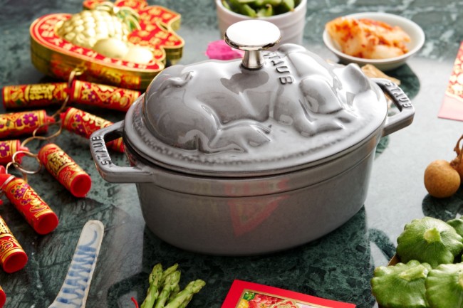 Тенджера "Cocotte cochon" от чугун 17 см/1 л, Graphite Grey - Staub