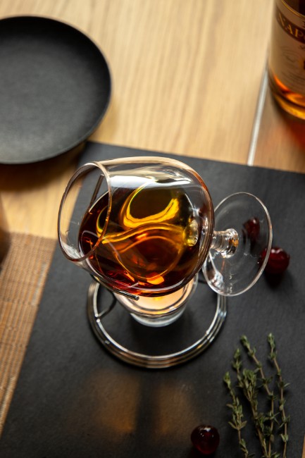 Поставка с чаша за коняк, 350 мл, изработена от стъкло - от BarCraft