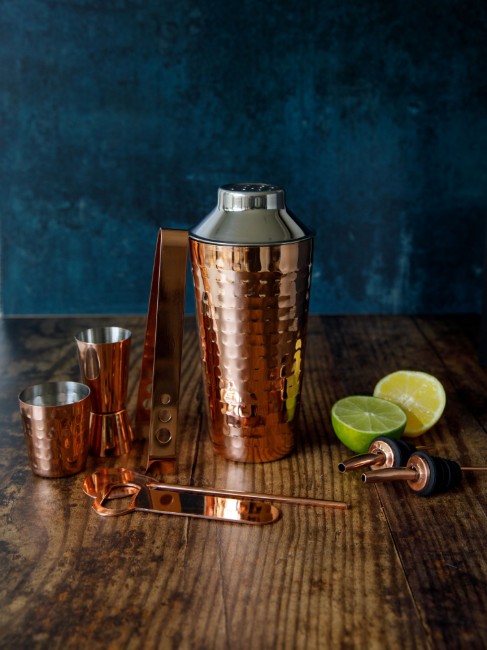 Коктейлен комплект, 7 части, неръждаема стомана, Copper - BarCraft