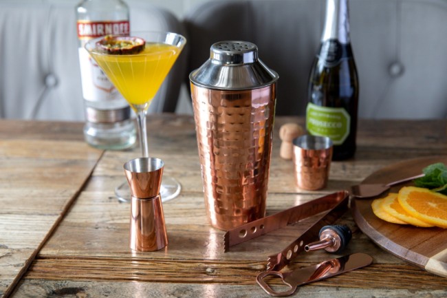 Коктейлен комплект, 7 части, неръждаема стомана, Copper - BarCraft