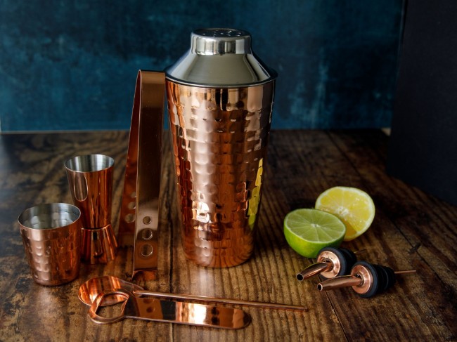 Коктейлен комплект, 7 части, неръждаема стомана, Copper - BarCraft