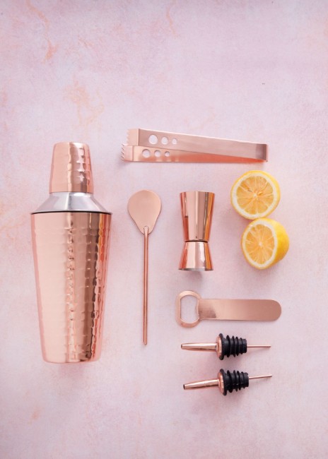 Коктейлен комплект, 7 части, неръждаема стомана, Copper - BarCraft
