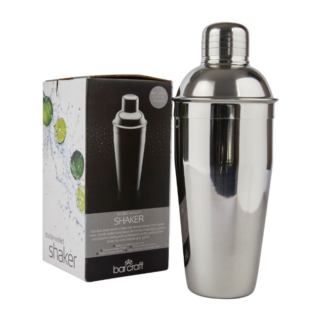Шейкър за коктейли от неръждаема стомана 500 мл - от BarCraft
