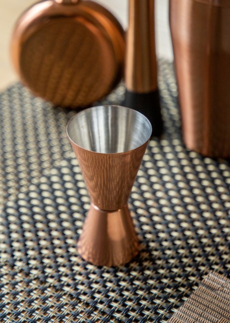 Двойна мерителна чаша за коктейл, 25/50 мл, неръждаема стомана, мед - BarCraft