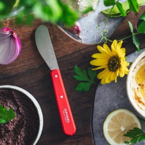 Нож за масло N°117, неръждаема стомана, 6,5 см, "Les Essentiels", червен - Opinel