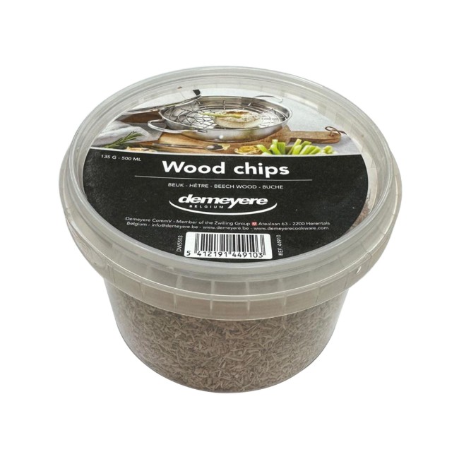 Кутия с дървени стърготини за опушване на храна, букова дървесина, 135 грама - Demeyere