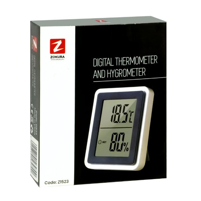 Цифров термометър и хигрометър - Zokura