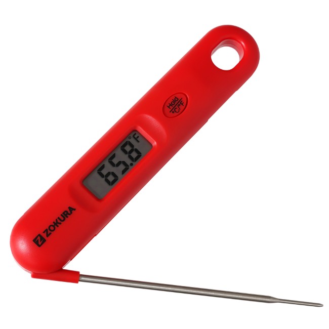 Дигитален кухненски термометър, червен - Zokura