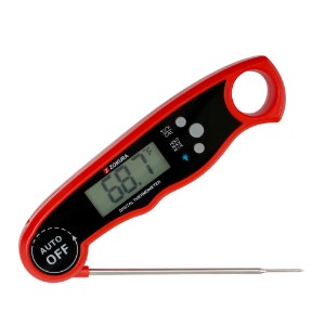Дигитален кухненски термометър с мигновено отчитане, червен - Zokura