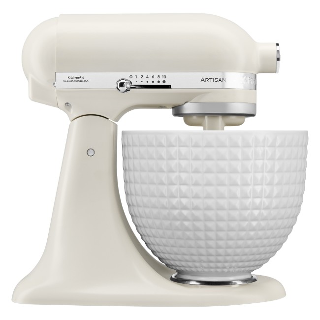 Миксер Artisan с накланяща се глава, купа 4.7 л, модел 156, Porcelain White - KitchenAid