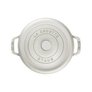Дълбока тенджера за готвене Cocotte, чугунена, 24 см / 4.7 л, White Truffle - Staub