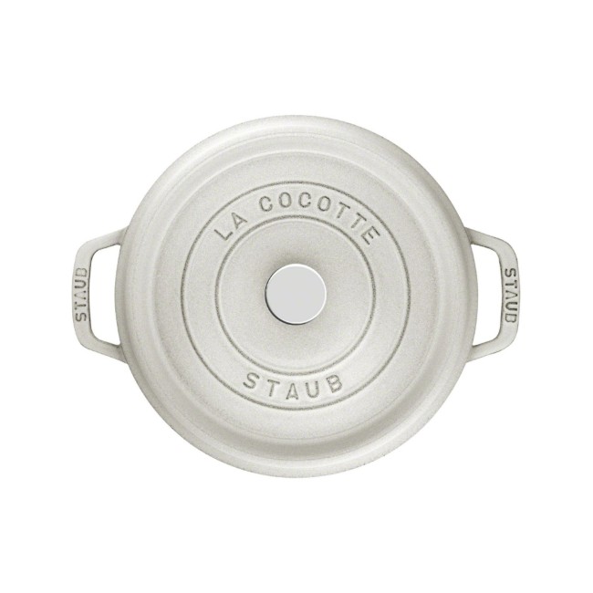 Дълбока тенджера за готвене Cocotte, чугунена, 24 см / 4.7 л, White Truffle - Staub