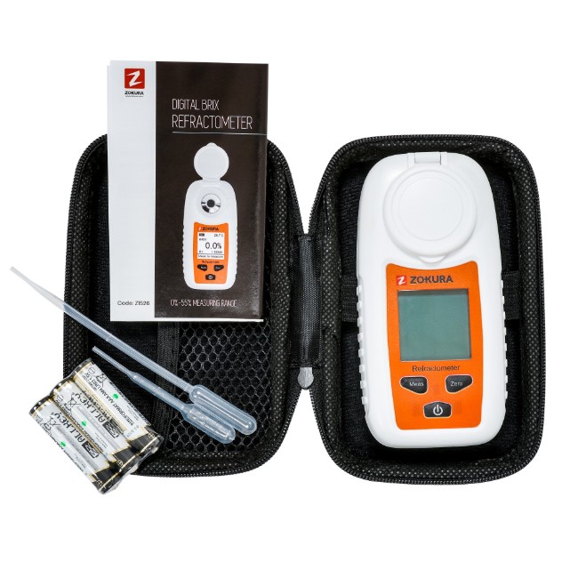 Цифров рефрактометър Brix 0-55% - Zokura
