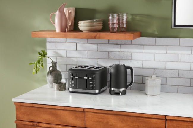 Тостер с 2 отделения, 980 W, чугунен черен - KitchenAid