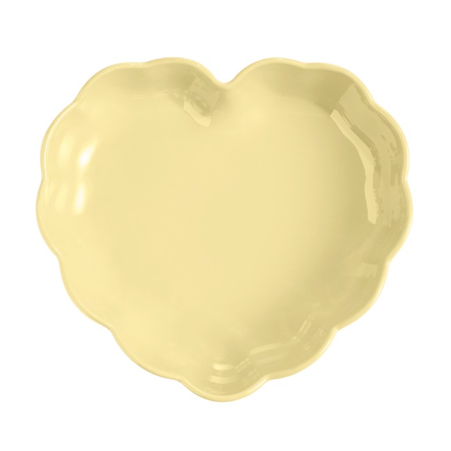 Тава за печене във формата на сърце, керамика, 26,5x24,5 см/1,8 л, Vanilla - Emile Henry