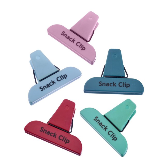 Комплект от 5 цветни щипки за чанти, пластмаса, "Fresh" - Westmark